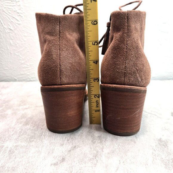 Sofft Lace Up Combat Boots Size 8.5 Brown Suede Grunge Hiker Comfort Booties - Picture 4 of 11